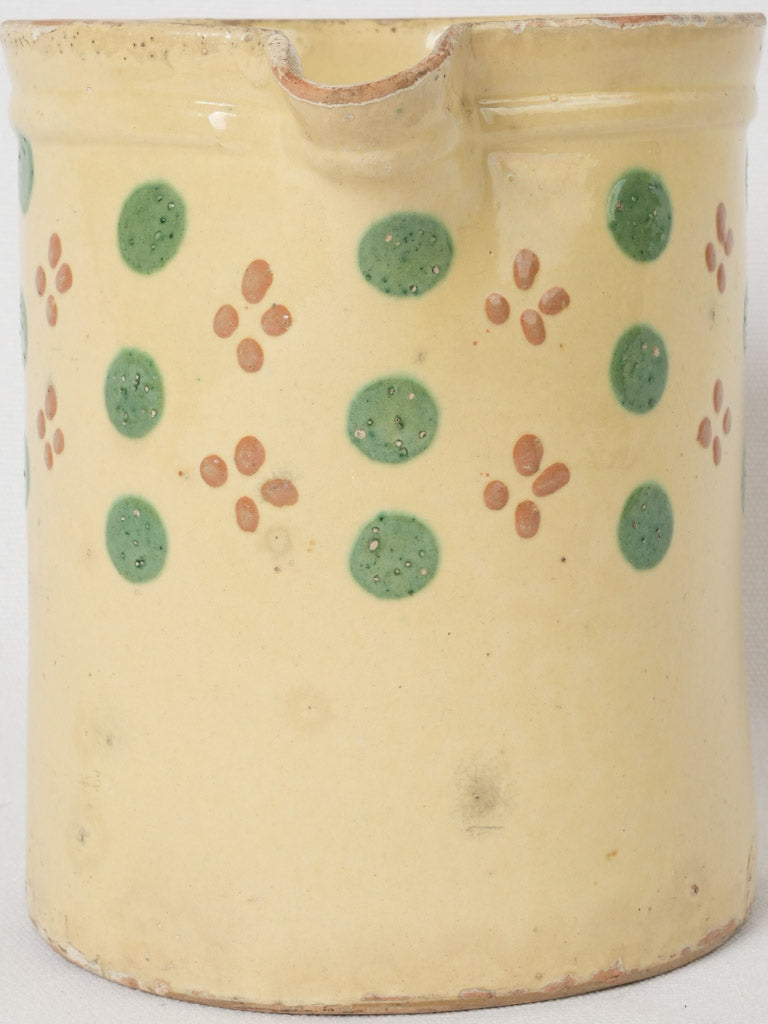 Rustic brown and yellow decorative pottery