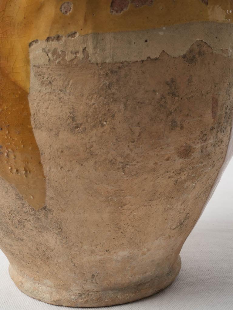 Large Terracotta Confit Pot W/ Ochre Glaze - 11½"