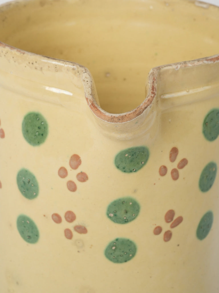 Classic French country-style ceramic pitcher