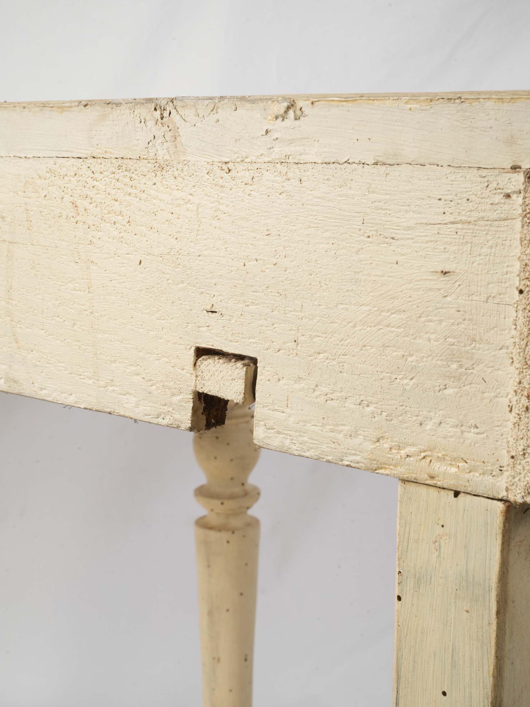 French Country Painted Console Table w/ Drapers' Table-Style Plinth - 33¾" x 67¾"