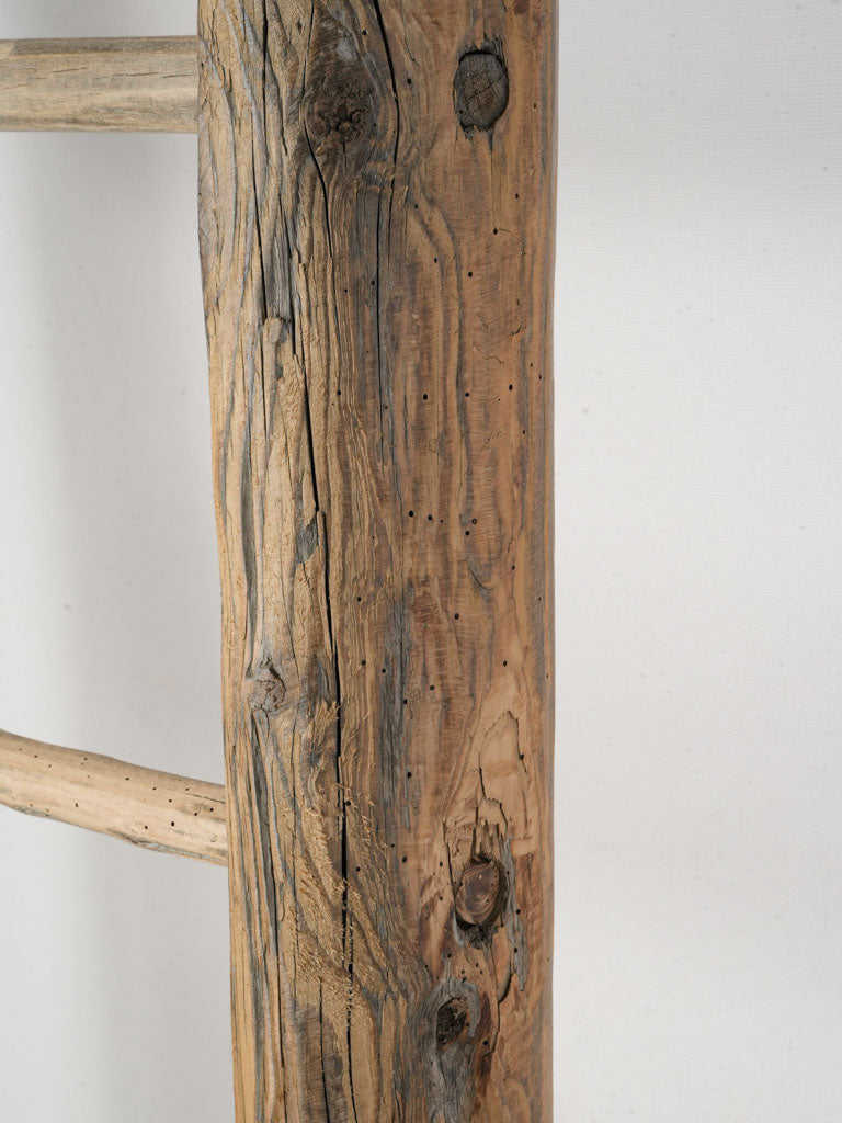 Authentic natural wood ladder