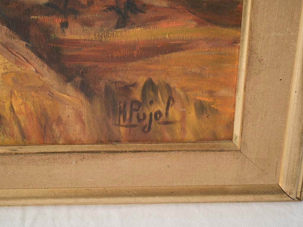 Warm earthy tone signed artwork