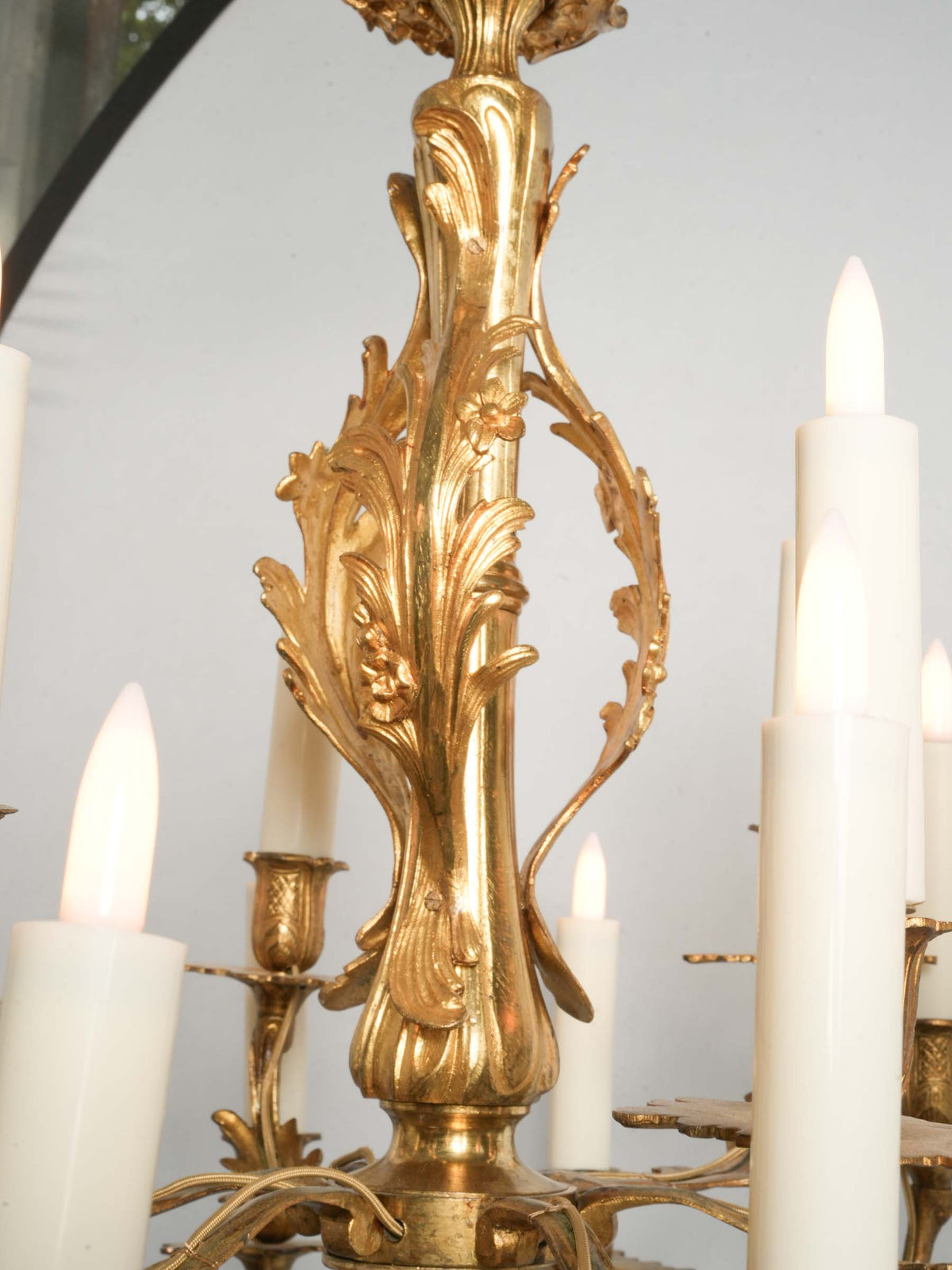 Antique Rococo-Style Gilt-Bronze Eighteen-Light Chandelier - 32¼" x 26¾"