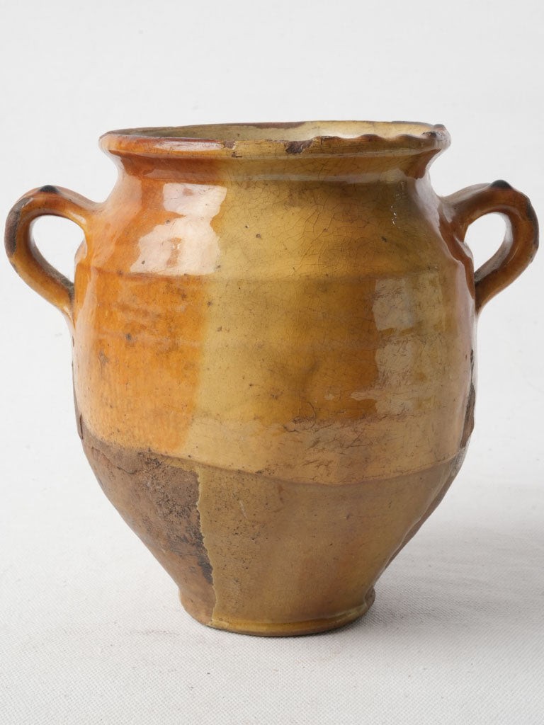 Charming Confit Pot w/ Distinctive Uneven Glazing - 7½"