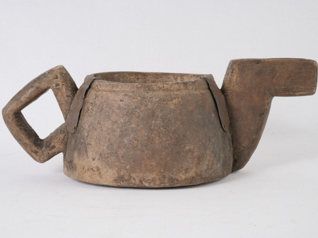 Time-worn French Folk Art Wooden Can