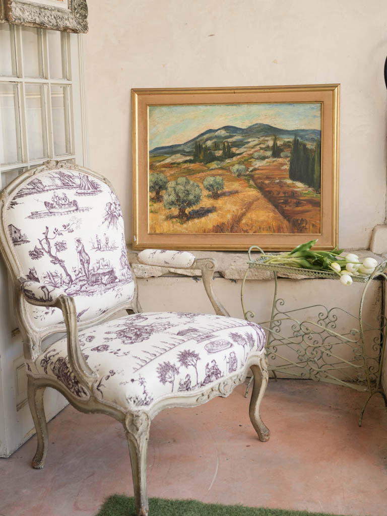 Provençal ochre tone wooden artwork