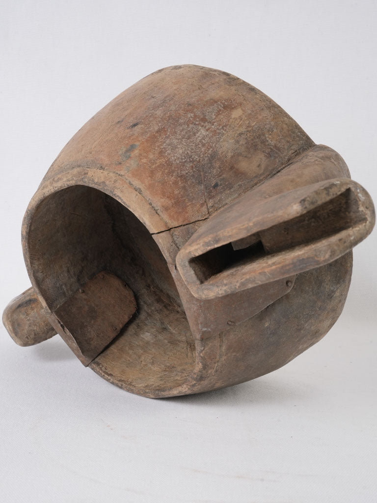 Aged French Wooden Folk Art Pitcher
