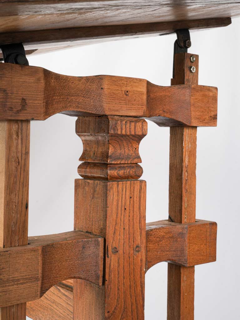 Rich-tone wooden architect’s drawing table