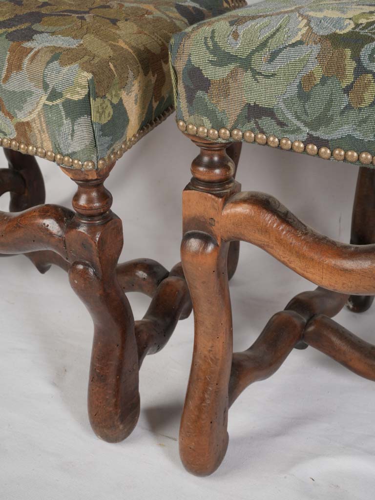 False Pair of Late 17th Century Provençal Ladder-Back Chairs in Walnut