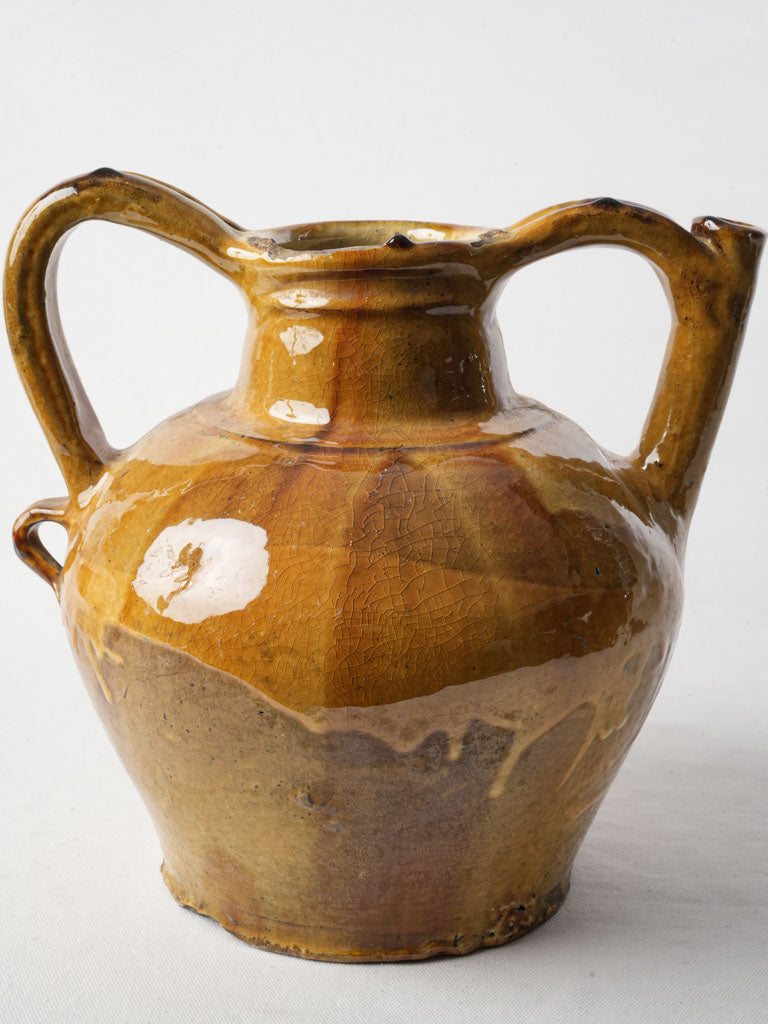 Late 19th Century Bright Yellow Glazed Provencal Orjol - 12½"