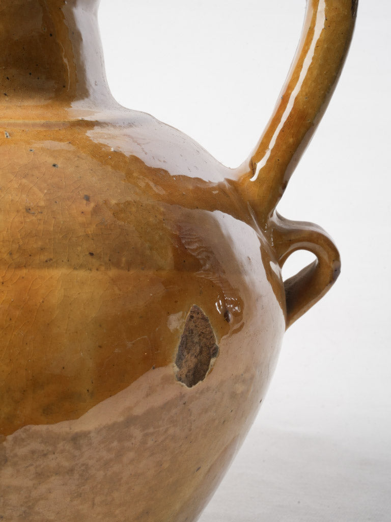 Late 19th Century Bright Yellow Glazed Provencal Orjol - 12½"