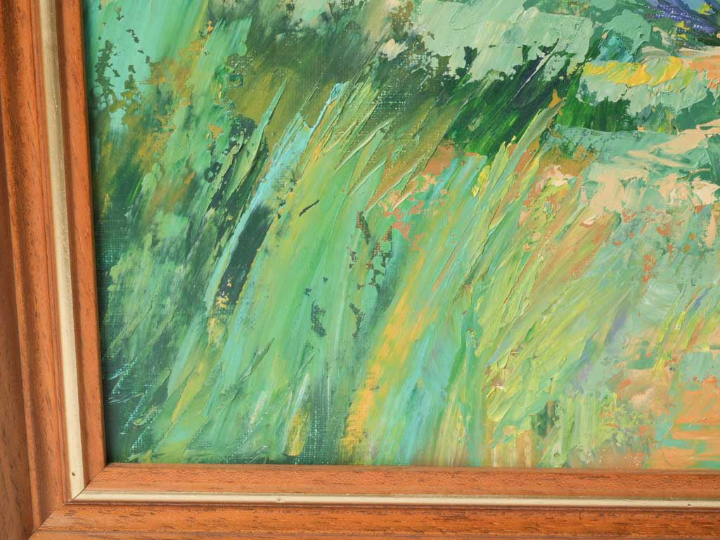 Energetic natural wooden frame art