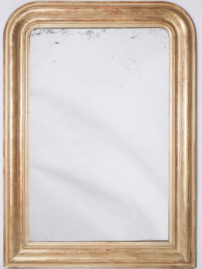 Antique gold leaf Louis Philippe mercury mirror
