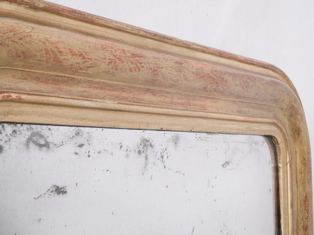 Vintage French style gold leaf wall mirror