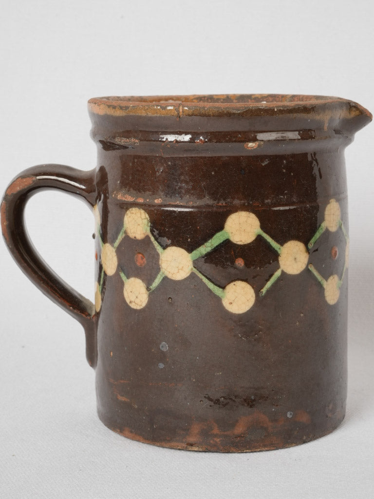 Antique dark brown Savoy pitcher
