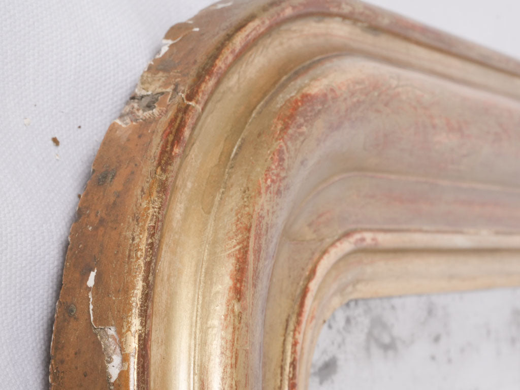 Ornate gold leaf Louis Philippe mercury mirror