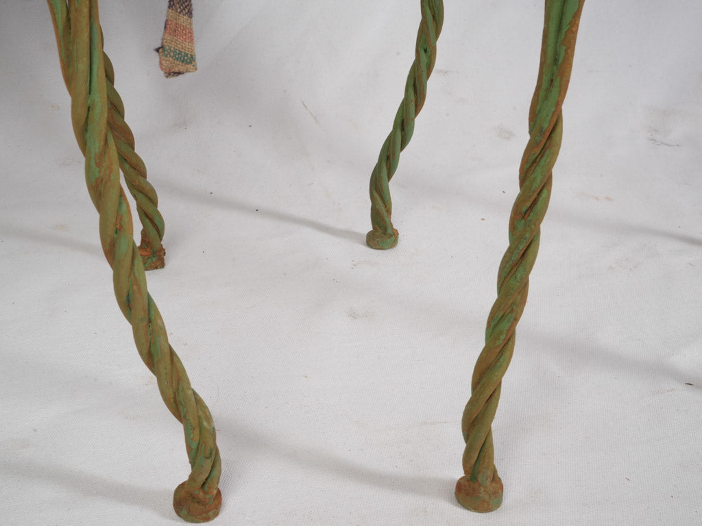 Petite French Napoleon III Garden Suite w/ Twisted Wrought-Iron Chairs