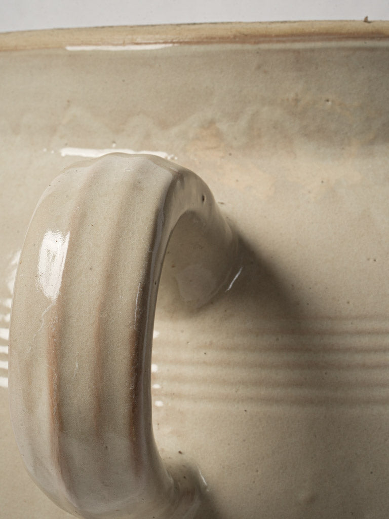 Ivory glazed vintage pot