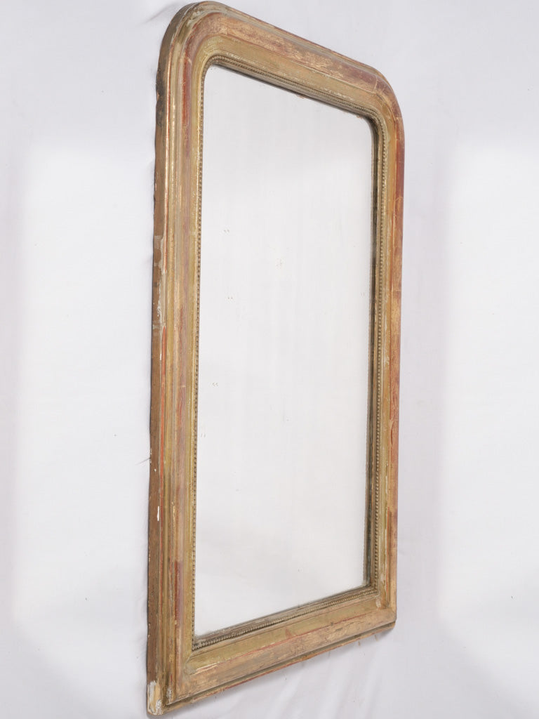 Elegant 19th-century gold leaf mirror