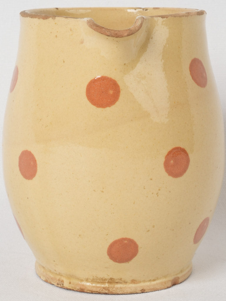 Traditional ocher spotted water pitcher