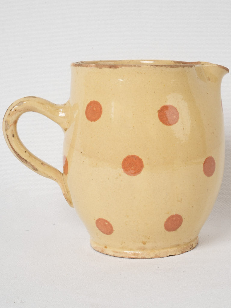 Aged Savoy spotted pottery jug