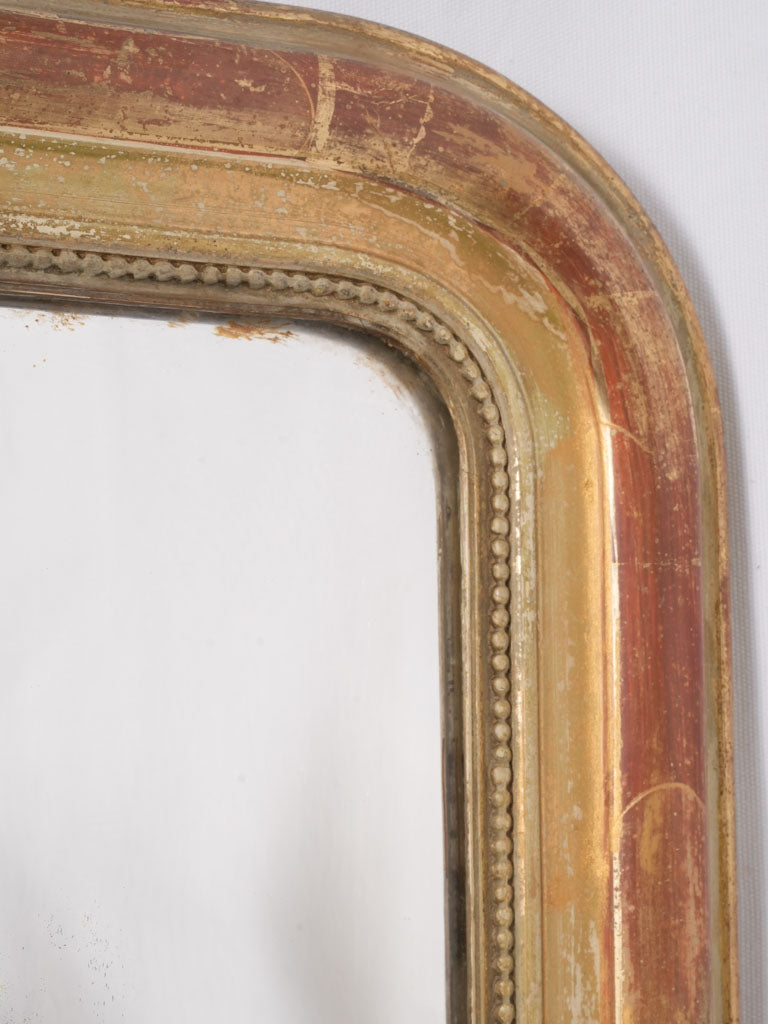 Classic French pearled large mirror