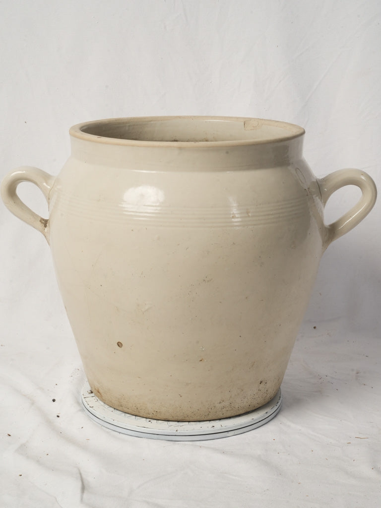 Antique French stoneware container