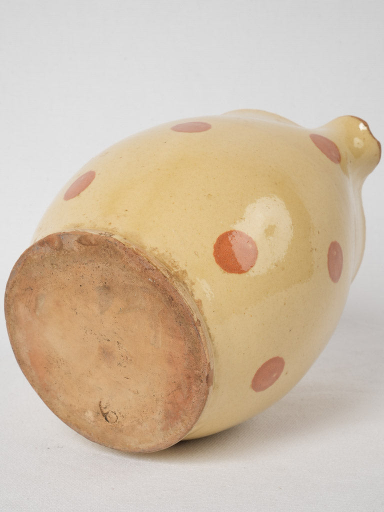 Timeless ocher spotted pottery pitcher