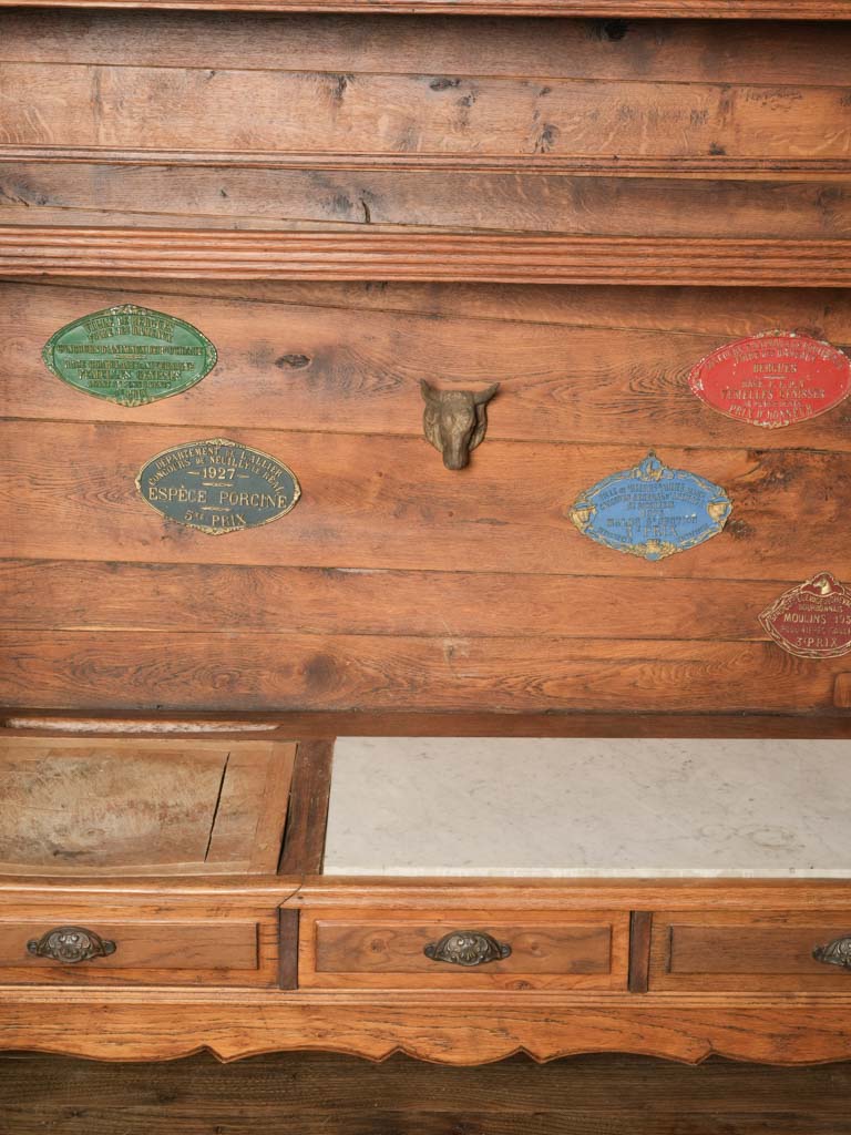 Commanding oak butcher's station