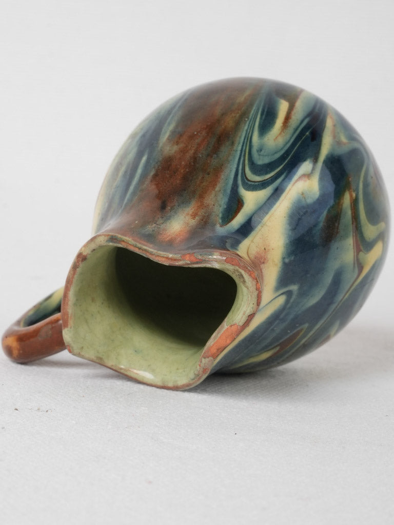 Distressed antique ceramic Savoie jug