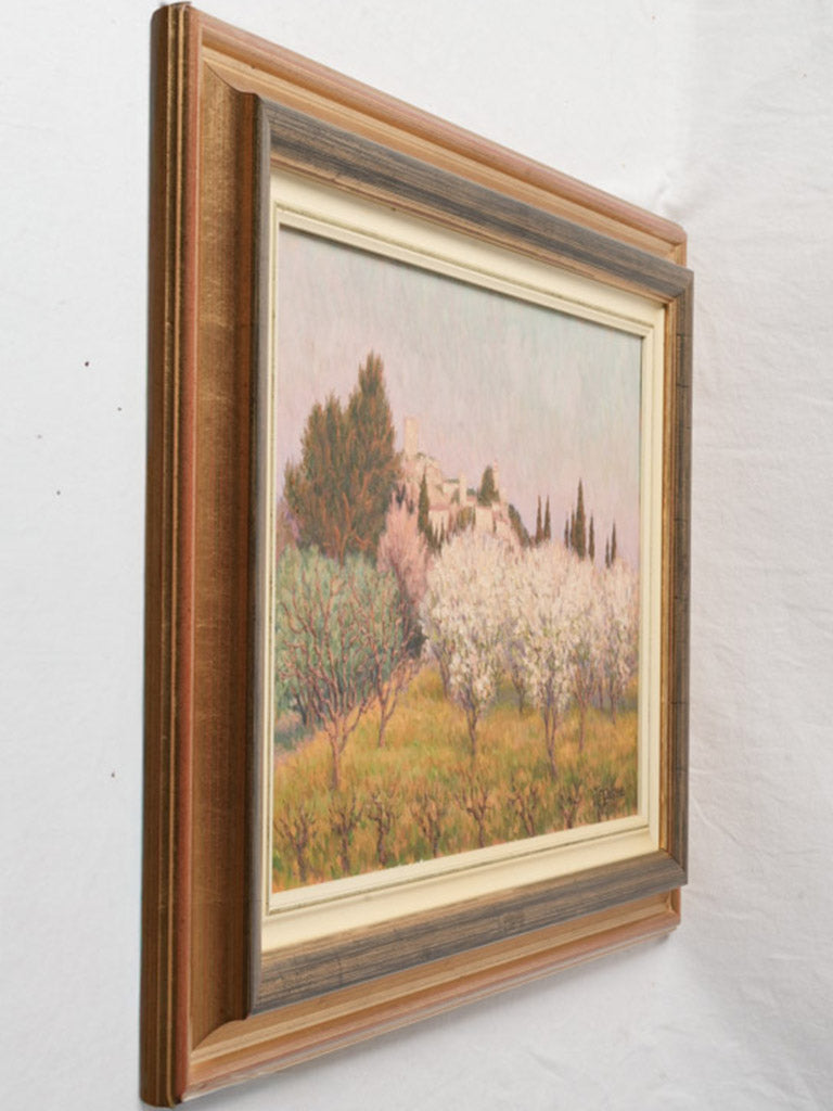 Decorative pastel-hued framed artwork