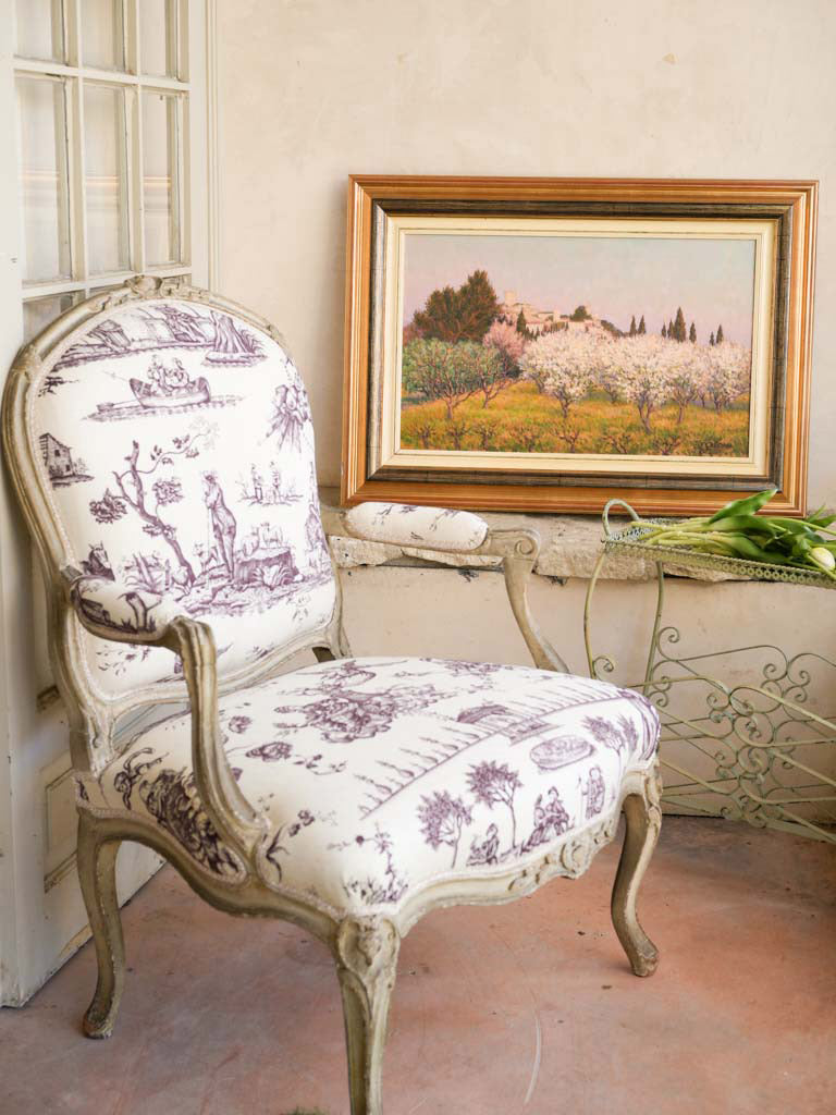 Harmonious Provençal landscape-style canvas