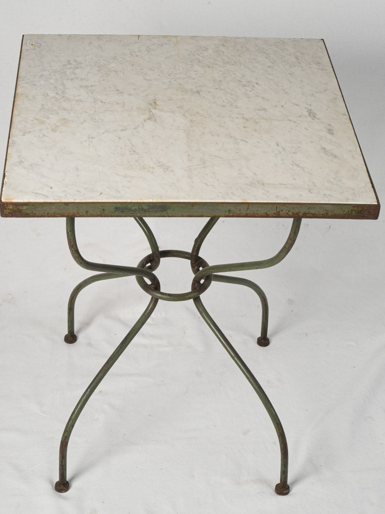 Timeless Carrara marble iron table