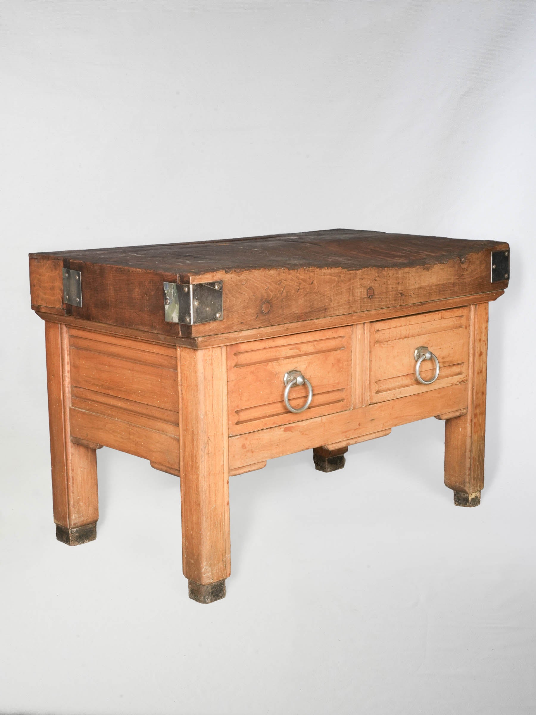 French Butcher's Block Worktable, c. 1940s - 32¼" x 48"