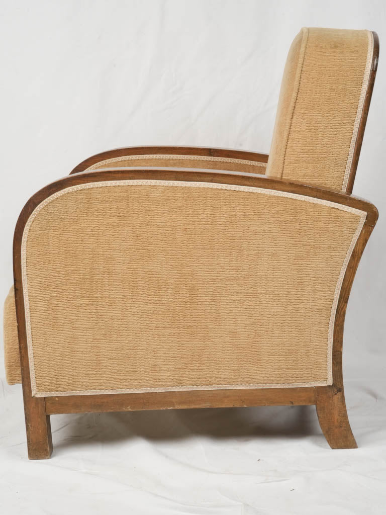 1940s geometric walnut chairs