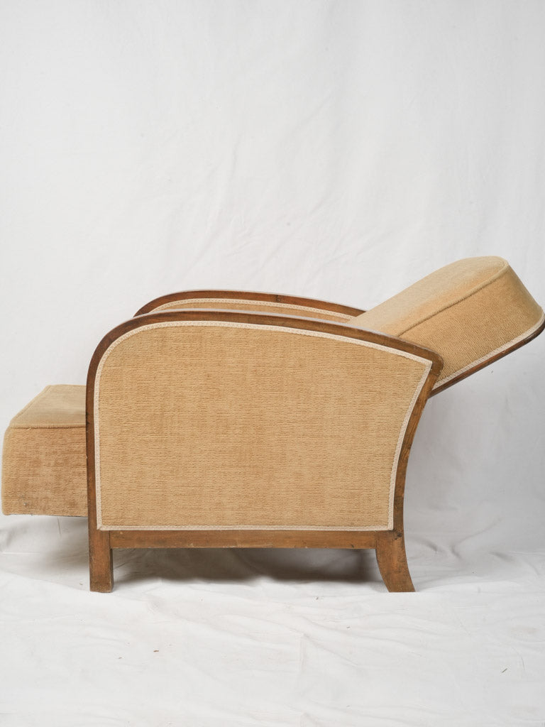 Sophisticated low-profile armchairs