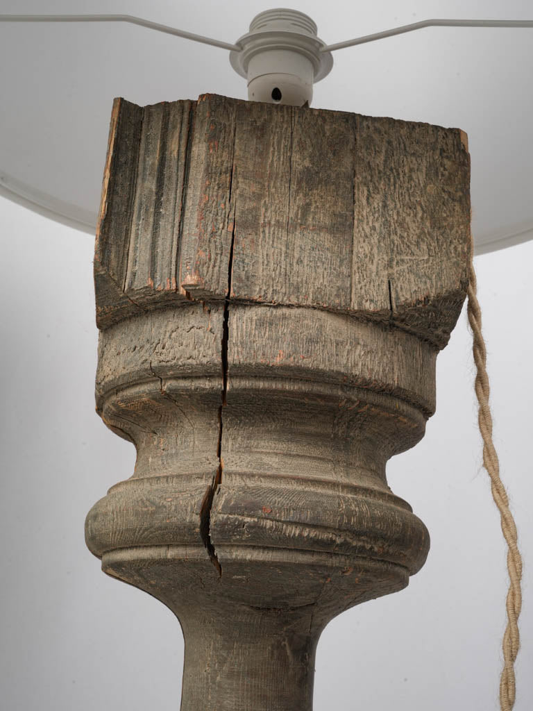 Textured Rustic Wood Lamps
