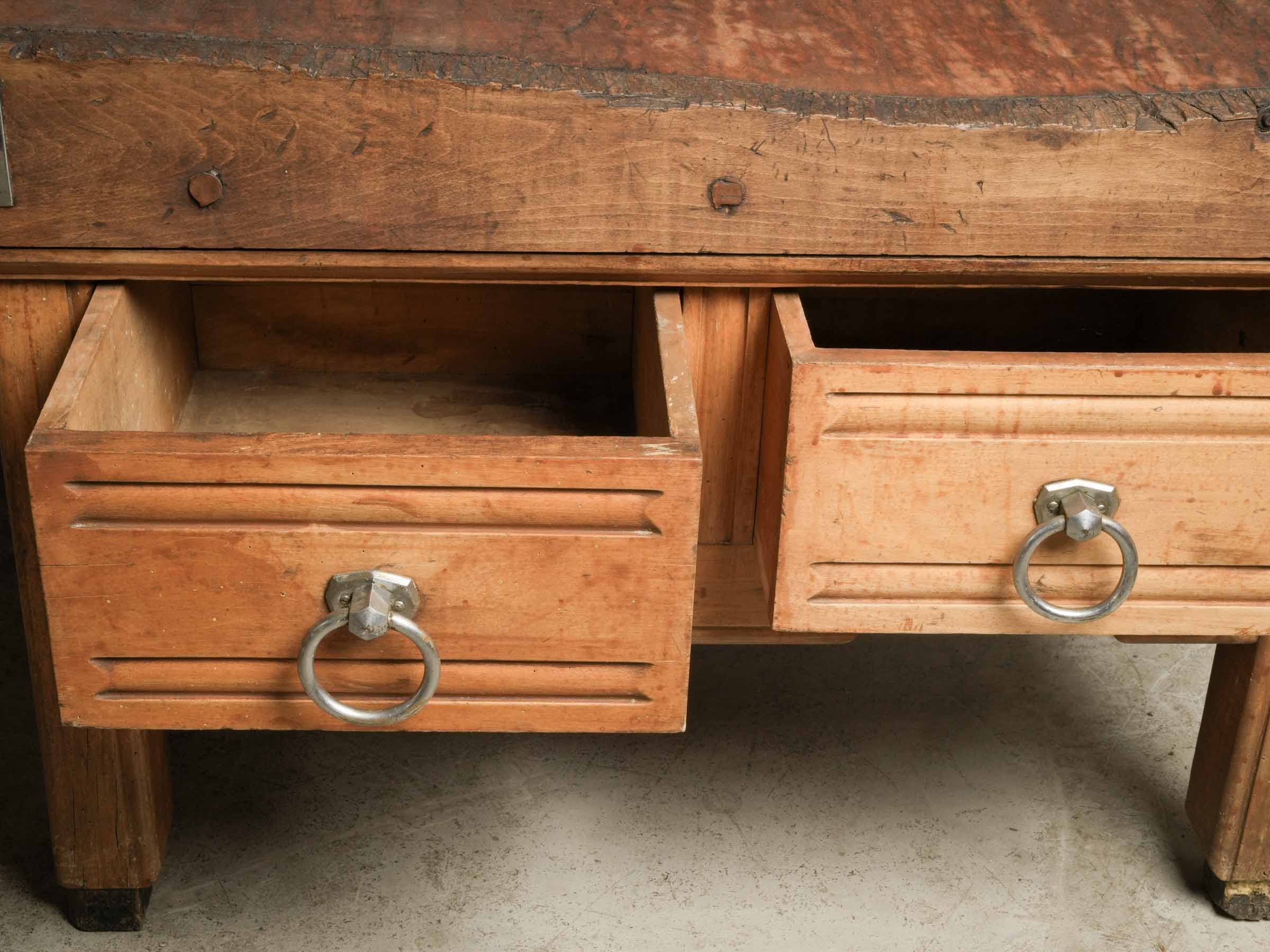 French Butcher's Block Worktable, c. 1940s - 32¼" x 48"