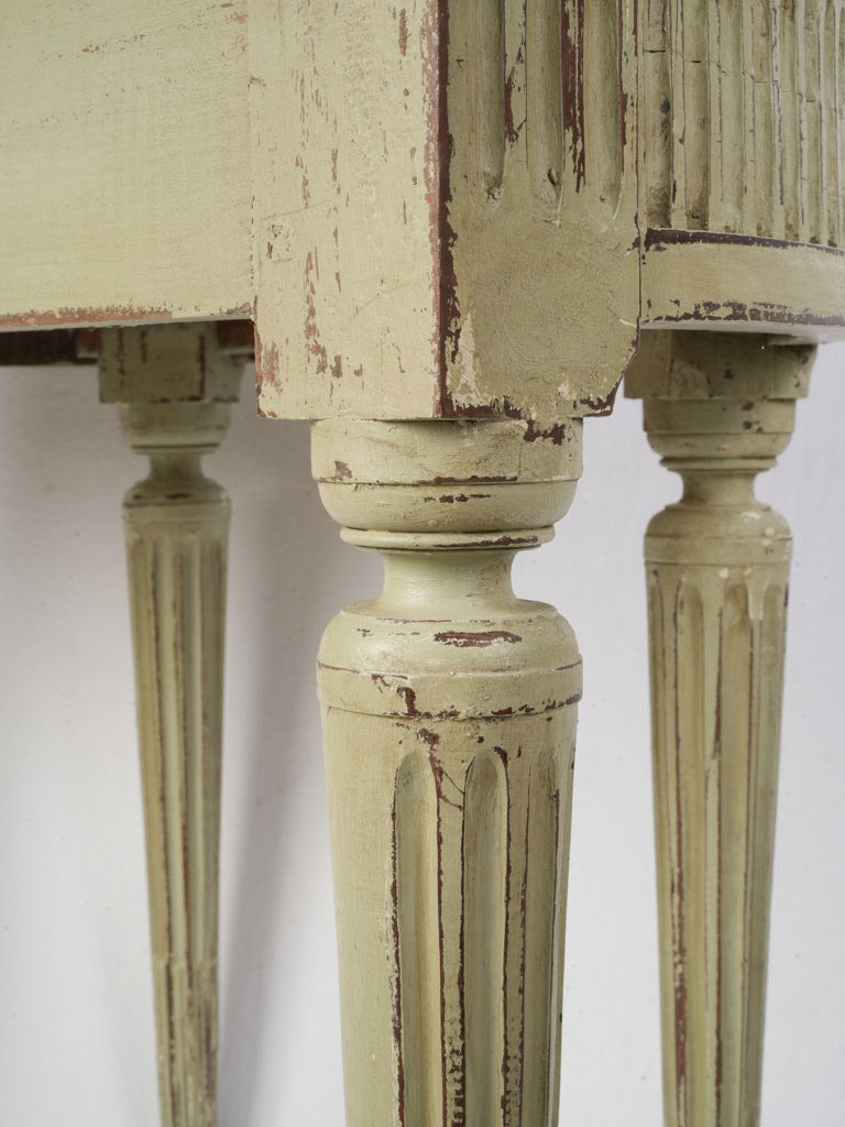 Muted palette half-moon console