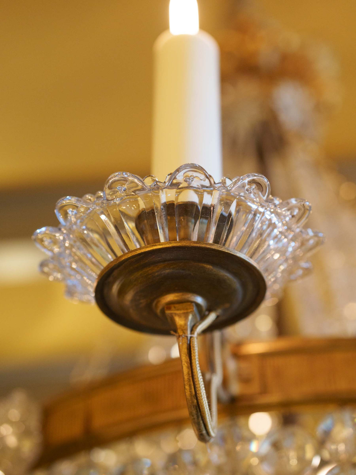 Large Louis XVI-Style Balloon Chandelier w/ Opulent Glass Beadwork - 26½" x 27½"