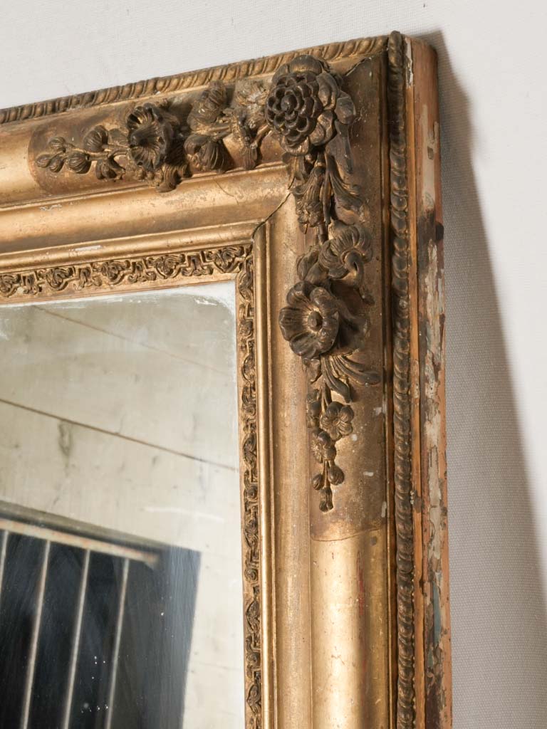 Oxidized patina traditional mirror