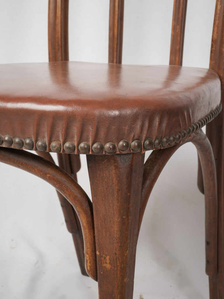 Warm toned vintage leather chairs