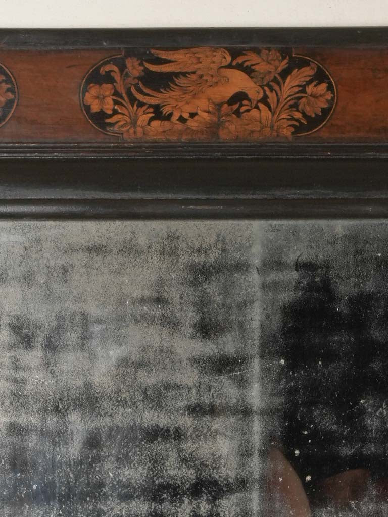 Grand 17th Century Languedoc Mirror W/ Fruitwood Marquetry and Original Mercury Plate - 43" x 33½"