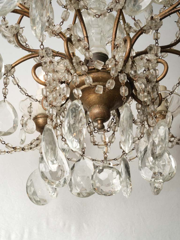 Vintage Italian glass bead chandelier - decorative, refined