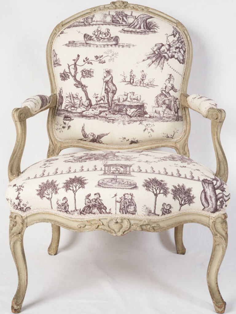 Delicate floral motif armchair