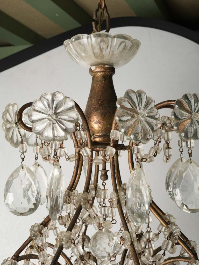 Ornate gilded bronze lighting fixture - regal, antique