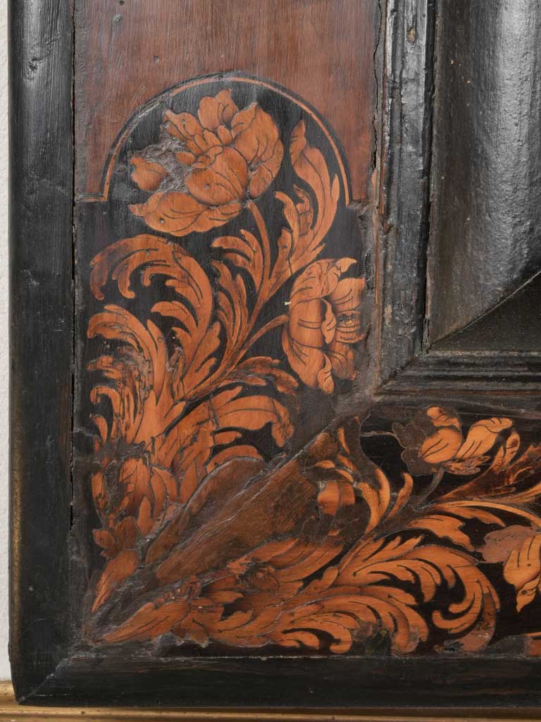 Grand 17th Century Languedoc Mirror W/ Fruitwood Marquetry and Original Mercury Plate - 43" x 33½"