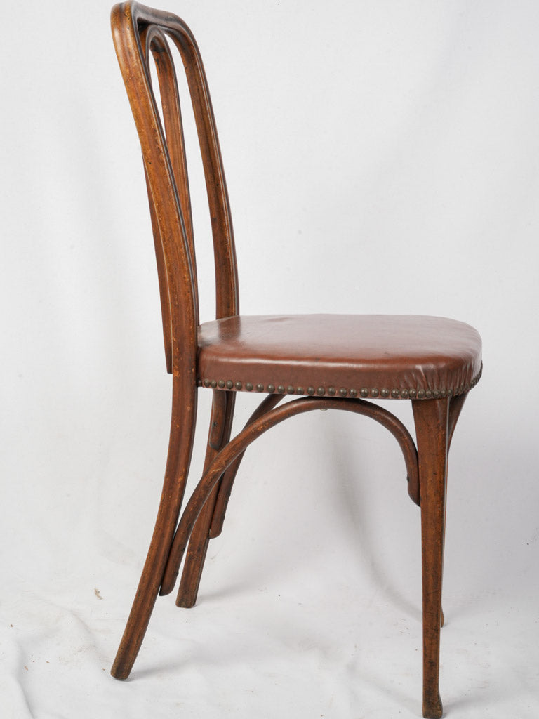 Chic brown faux leather chairs
