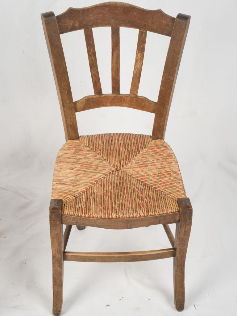 Authentic aged wooden chairs ensemble
