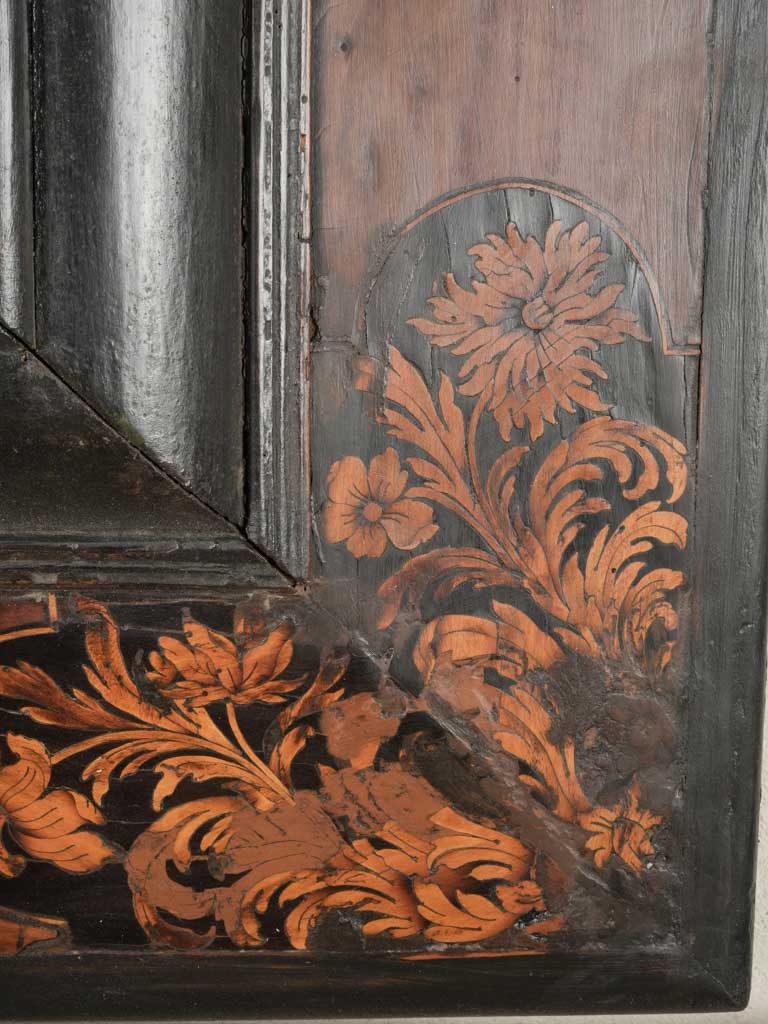 Grand 17th Century Languedoc Mirror W/ Fruitwood Marquetry and Original Mercury Plate - 43" x 33½"